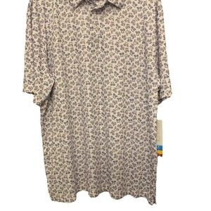 Pro Tour Golf Polo Mens sz XL UPF 50 Little Golf Carts Design Pattern